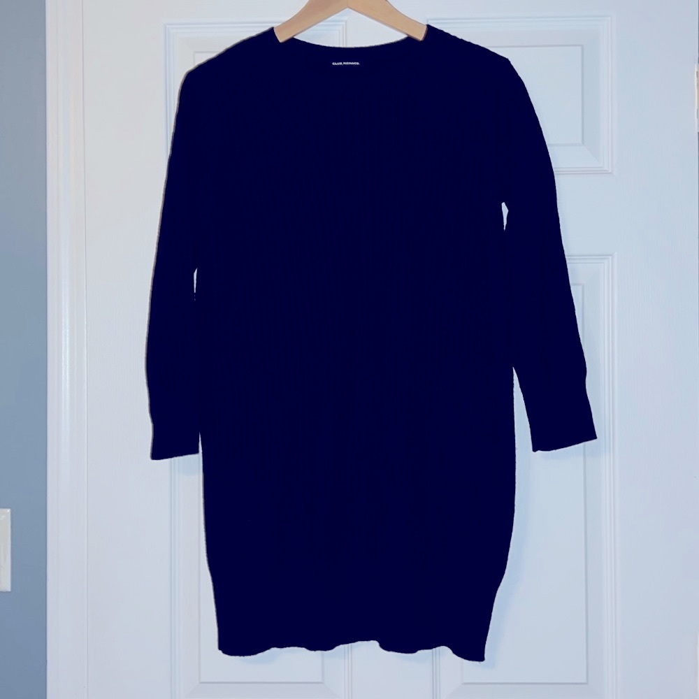 Club Monaco black wool sweater dress size S
